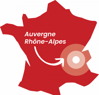 Carte de France - PR Sanit & Climat, Auvergne Rhône-Alpes